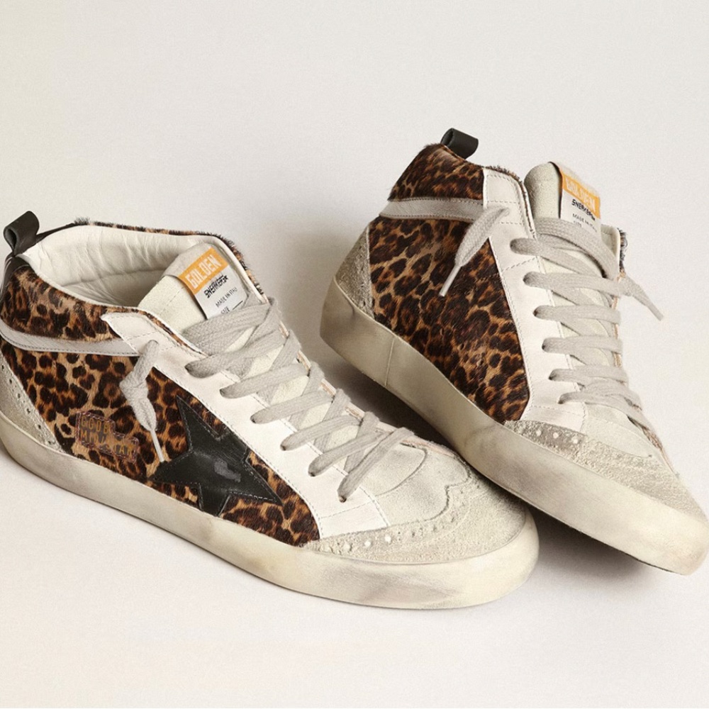 Golden Goose Leopard Print Sneakers